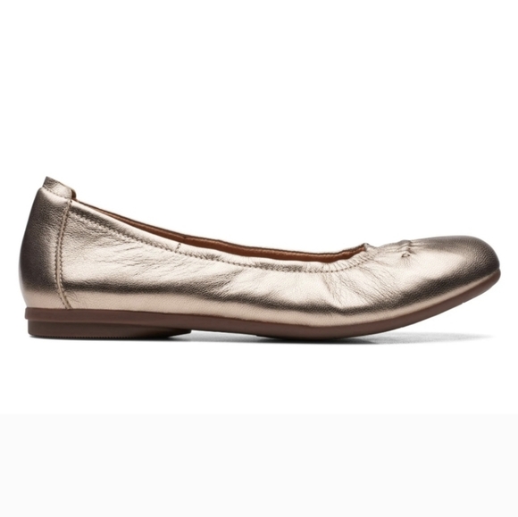 Clarks Shoes - Clarks Artisan Metallic Bronze Comfort Flats Shoes Leather Size 8.5 Office